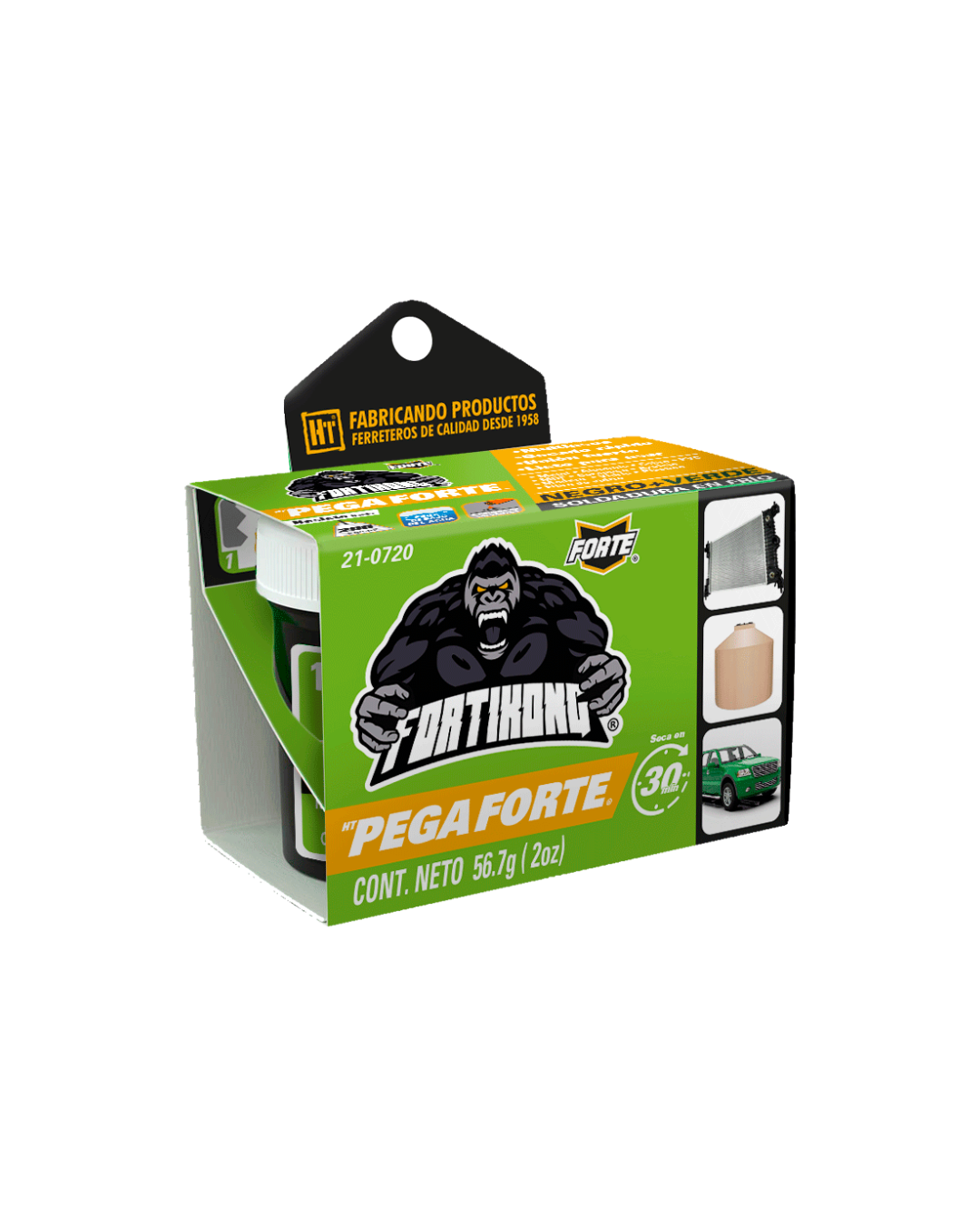 PEGAFORTE  21-0720 (NEGRO+VERDE)SOLDADURA EN FRIO HECORT