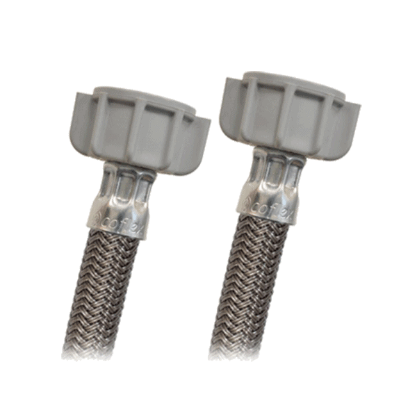 MANGUERA CVLG-C40  1/2X1/2X40CM LAV. VINILO GRIS COFLEX(100)