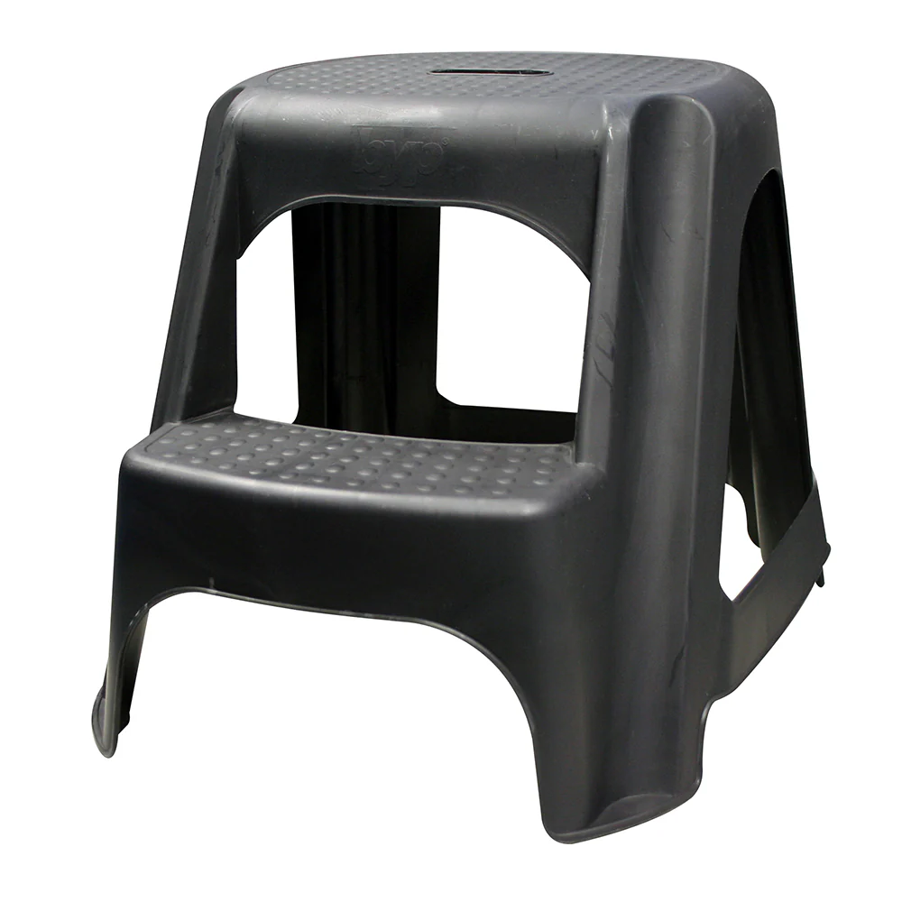 TABURETE  TPM2 2 ESCALONES PLÃSTICO NEGRO BYP (1)
