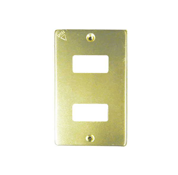PLACA 5362 2 VENTANAS ALUMINIO ORO ROYER (200)