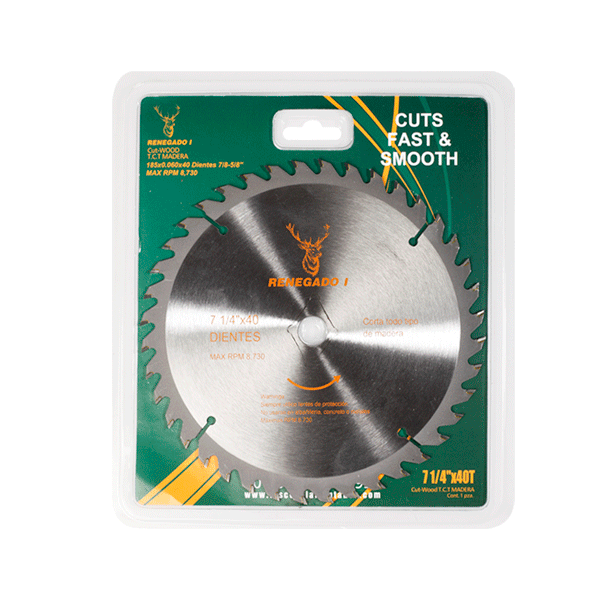 DISCO CORTE MADERA 4" X 40 DIENTES RENEGADO I (1)