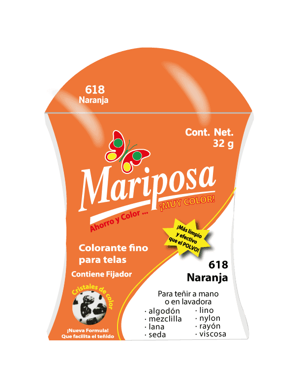 COLORANTE 618 NARANJA  MARIPOSA