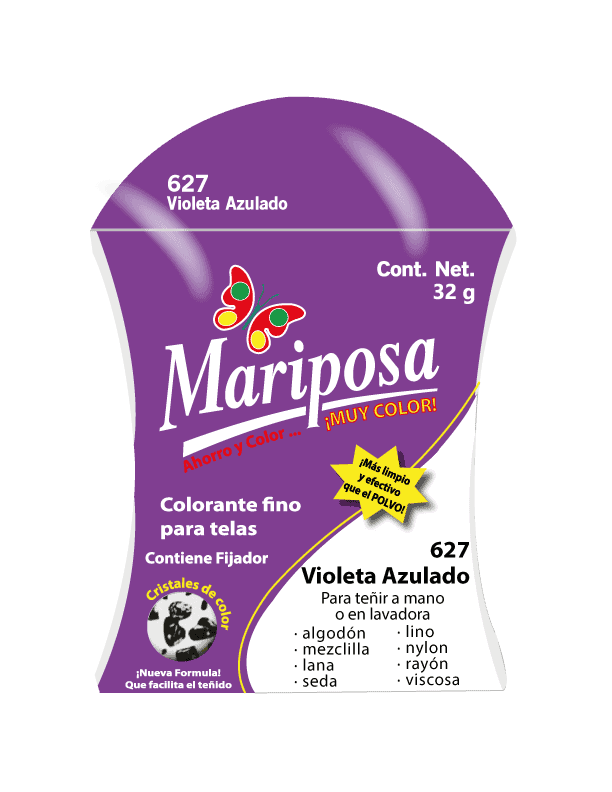 COLORANTE 627 VIOLETA AZULADO  MARIPOSA