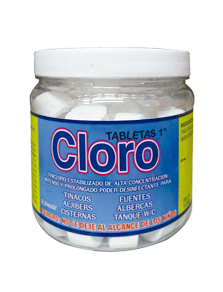 CLORO  1" TARRO 1KG TABLETAS JAZMIN (18)