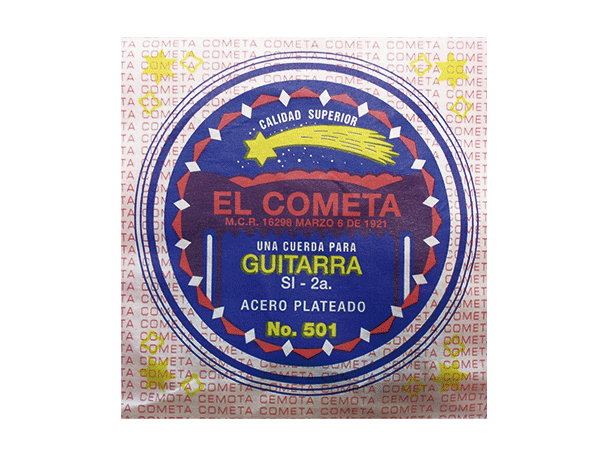 CUERDA 1A DE ACERO PARA GUITARRA C/6 PZAS COMETA (1)