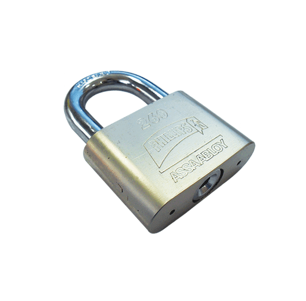 CANDADO MX2780 260 CORTO ALTA SEGURIDAD ACERO PHILLIPS(6)