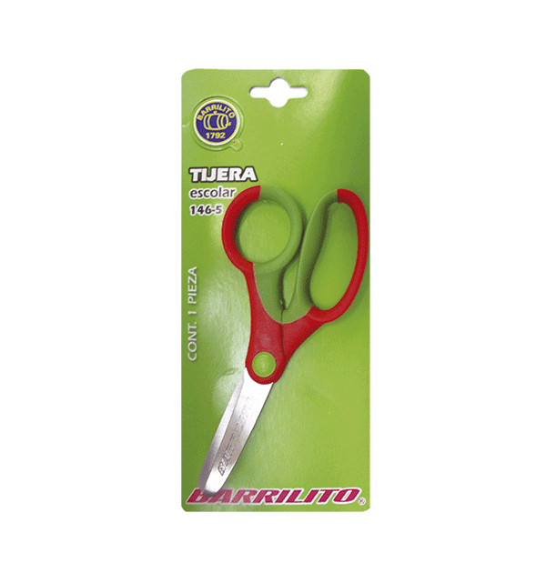 TIJERA 146-5 ESCOLAR PUNTA ROMA 5" INOX BARRILITO (24)