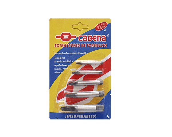 EXTRACTORES  YF-1011A D/TORNILLOS JGO 5PZ CADENA (100)