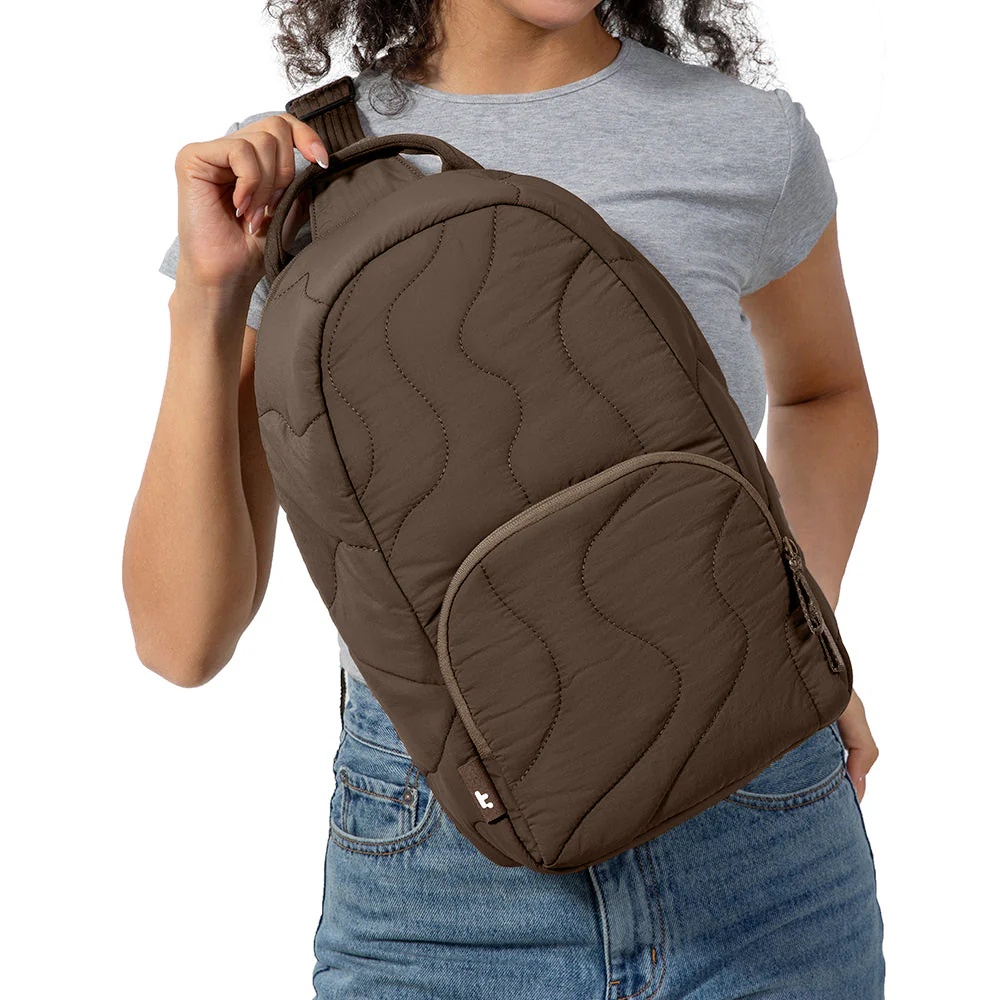 MOCHILA T/BANDOLERA ACOLCHADA T36M1Y1 SOMBRA DE TIERRA TOMTO