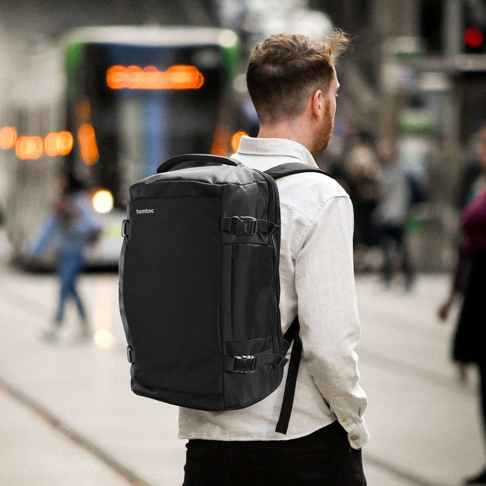 MOCHILA PORTÃTIL DE VIAJE T66S1G2 GRIS CLARO TOMTOC