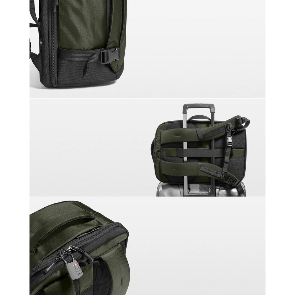 MOCHILA PORTÃTIL DE VIAJE T66S1T1 VERDE TOMTOC
