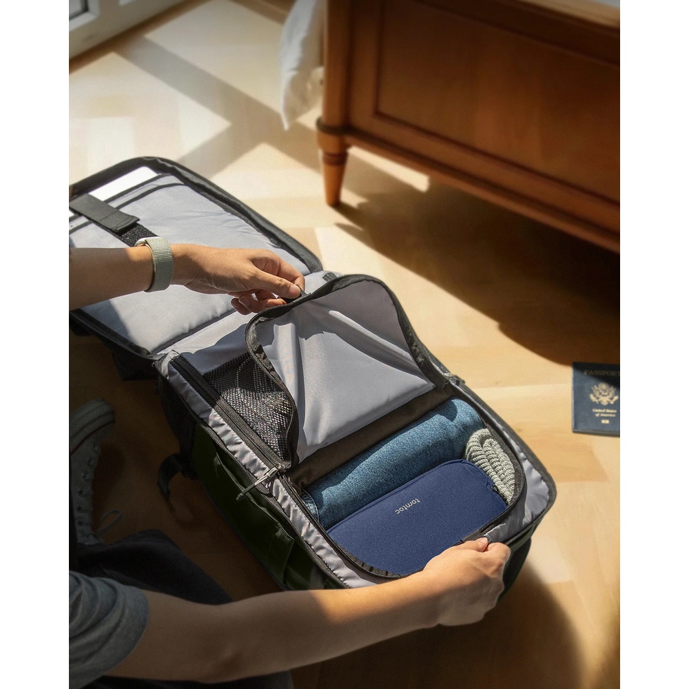 MOCHILA PORTÃTIL DE VIAJE T66S1T1 VERDE TOMTOC