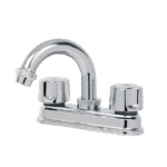 MEZCLADORA LAVABO 4" 24-T CUELLO CURVO RUGO