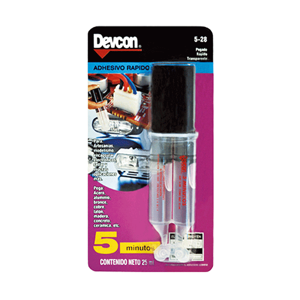 5-28.png PEGAMENTO 5-28 PLASTIACERO JERINGA 5MIN DEVCON - Imagen 1