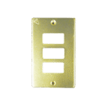 PLACA 3 VENTANAS ALUMINIO ORO 5363 ROYER