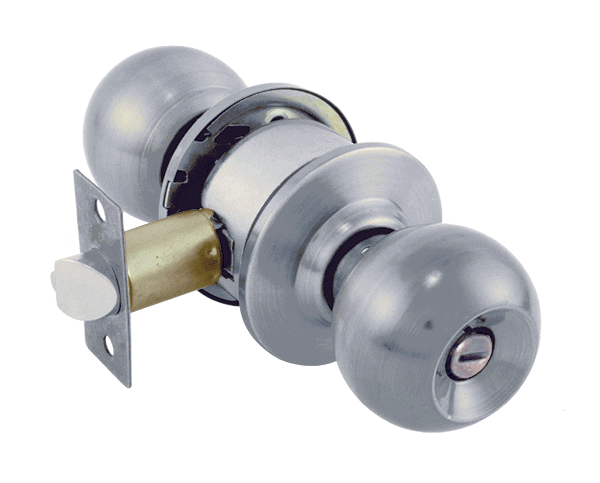 6606.png CERRADURA PERILLA "BARZA" 6606 ACERO INOX RANURA-BOTON DEXTER - Imagen 1