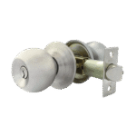 CERRADURA PERILLA BARZA 6617 TUBULAR ACERO INOX LLAVE-BOTON DEXTER