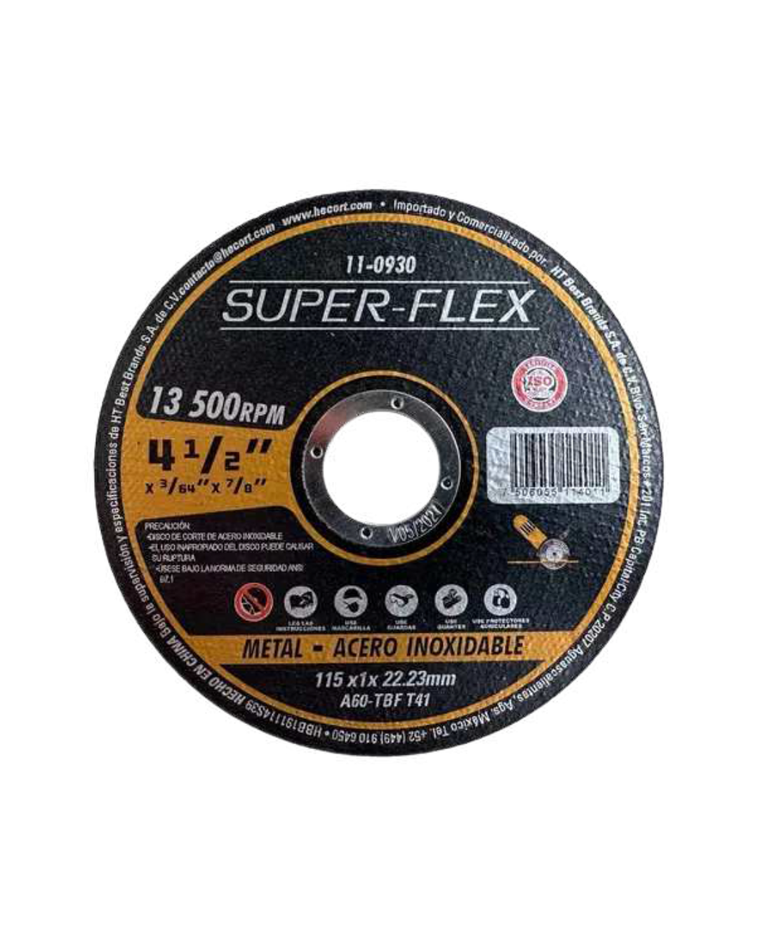 AVISO-28.png Disco De Corte Superflex 4 1/2 Pulgadas 11-0930 HECORT - Imagen 1