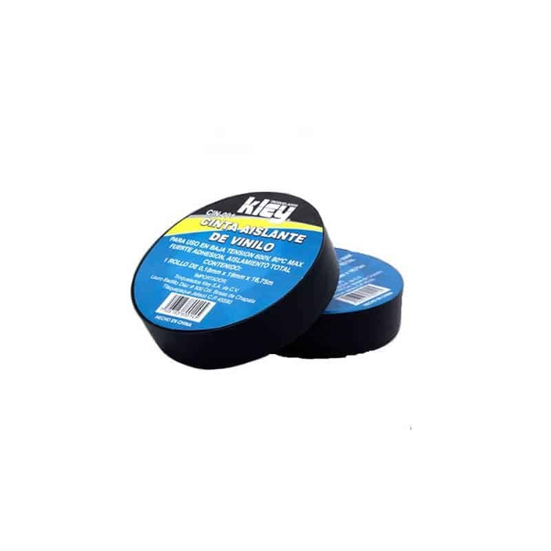 aislante-kley.jpg CINTA AISLANTE CIN-001 PVC NEGRA 3/4X18Y (16.75M) KLEY - Imagen 1