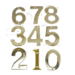 NUMERO "4" LATONADO ZAMAC 10CM H.F.