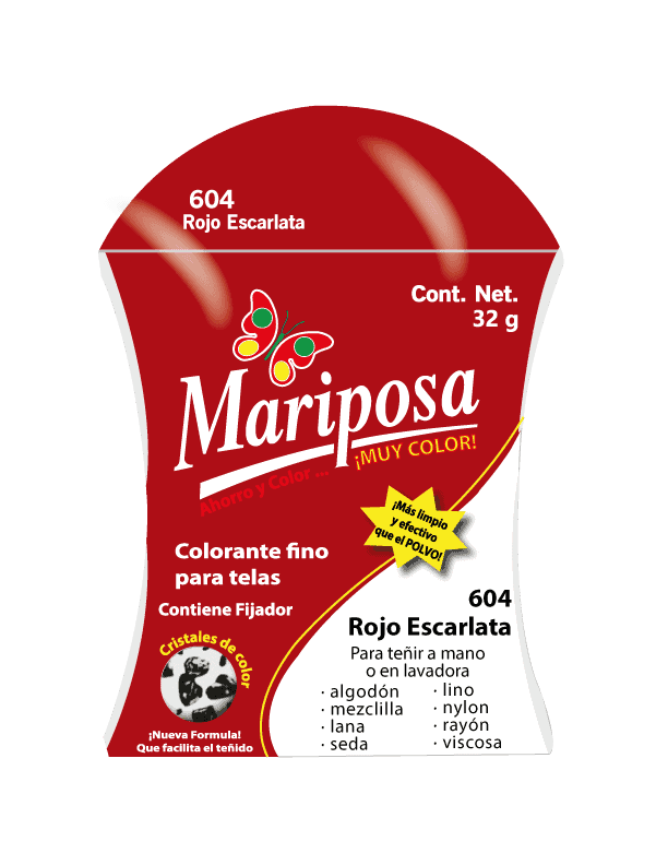 rojo-escarlata-604.png COLORANTE ROJO ESCARLATA 604 MARIPOSA - Imagen 1