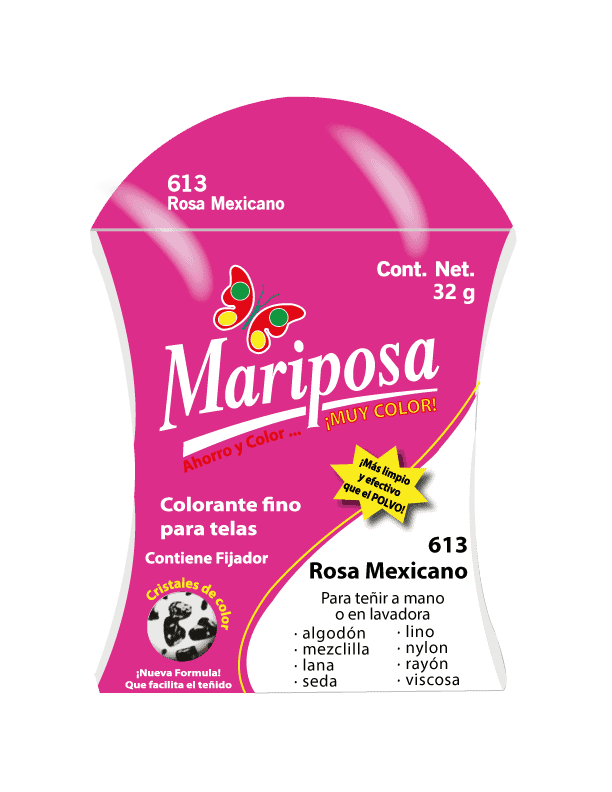 rosa-mexicano-613.png COLORANTE ROSA MEXICANO 613 MARIPOSA - Imagen 1
